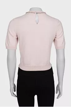 Pink top with rhinestones
