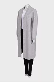 Gray cardigan without fastening