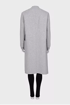 Gray cardigan without fastening