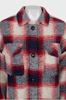 Checkered button down cardigan