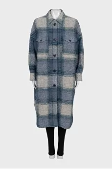 Cardigan with patch pockets and buttons