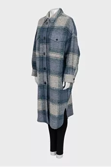 Cardigan with patch pockets and buttons