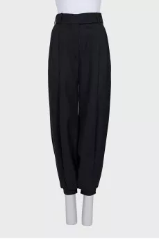 Черные брюки из шерсти