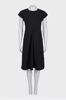 Black dress with pleats