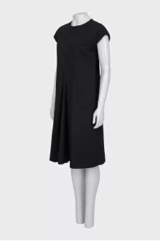 Black dress with pleats
