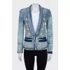 Double-breasted denim jacket