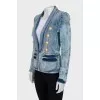 Double-breasted denim jacket