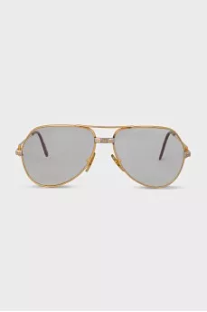 Glasses with gold-plated frames