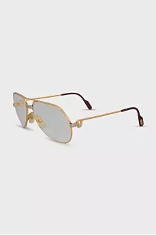 Glasses with gold-plated frames