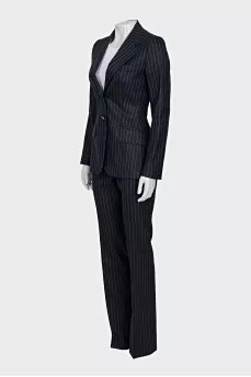 Wool suit consisting of a jacket and striped trousers