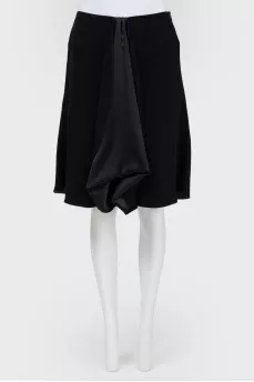 Silk wide skirt