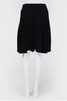 Silk wide skirt