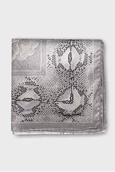 Animal print silk scarf