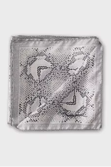 Animal print silk scarf