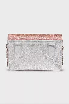 Crystal logo crossbody bag