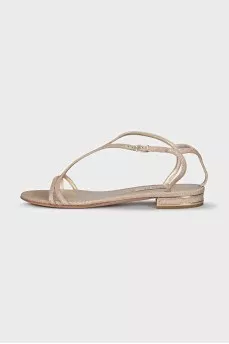 Shiny gold sandals
