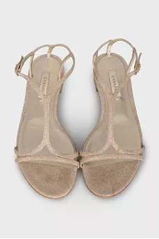 Shiny gold sandals
