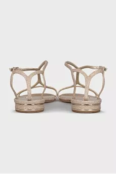 Shiny gold sandals