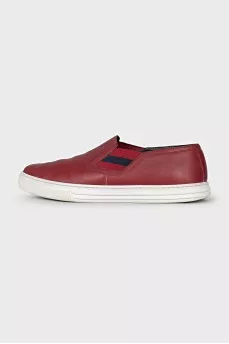 Men's leather slip-ons
