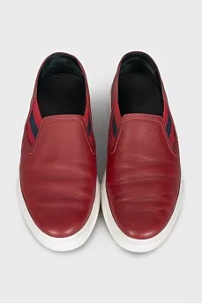 Men's leather slip-ons