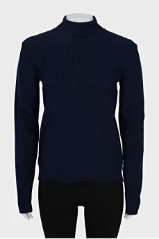 Blue sweater with zippers