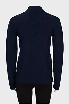Blue sweater with zippers