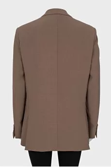 Double-breasted straight-cut jacket
