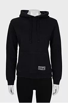 Hoodie with brand logo
