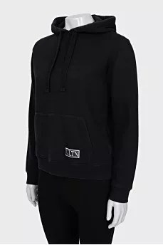 Hoodie with brand logo