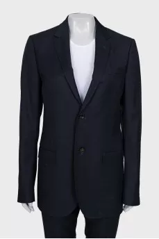 Men's wool suit with embroidery