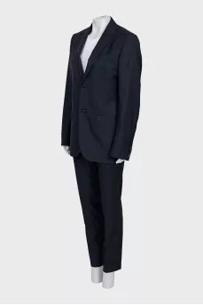 Men's wool suit with embroidery