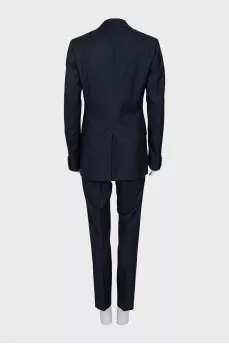 Men's wool suit with embroidery