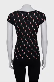 Black printed t-shirt