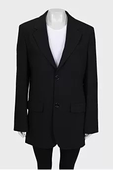 Wool jacket with tag