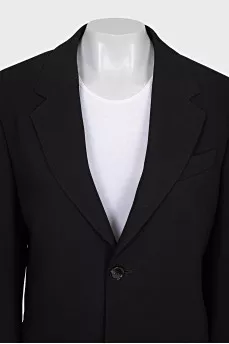 Wool jacket with tag