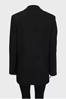 Wool jacket with tag