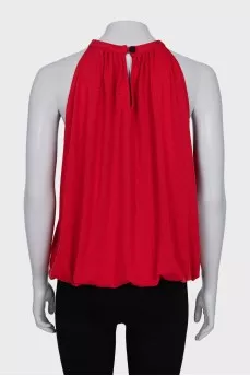 Red off shoulder tank top