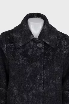 Cropped coat with buttons
