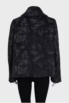 Cropped coat with buttons