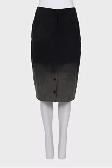 Gradient midi skirt