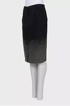 Gradient midi skirt