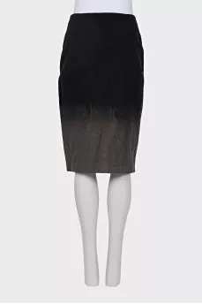 Gradient midi skirt