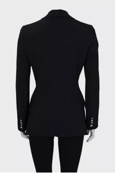 Fitted jacket with printed lining