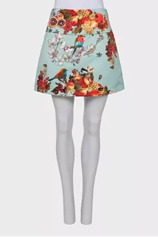 Mini skirt in bright print