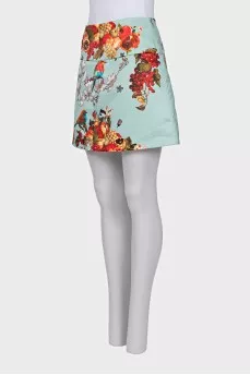 Mini skirt in bright print
