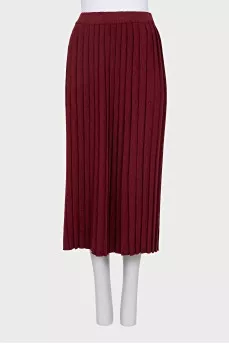 Straight pleated skirt