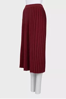 Straight pleated skirt