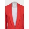 Suit of trousers and jacket on a hook