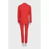 Suit of trousers and jacket on a hook