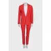 Suit of trousers and jacket on a hook